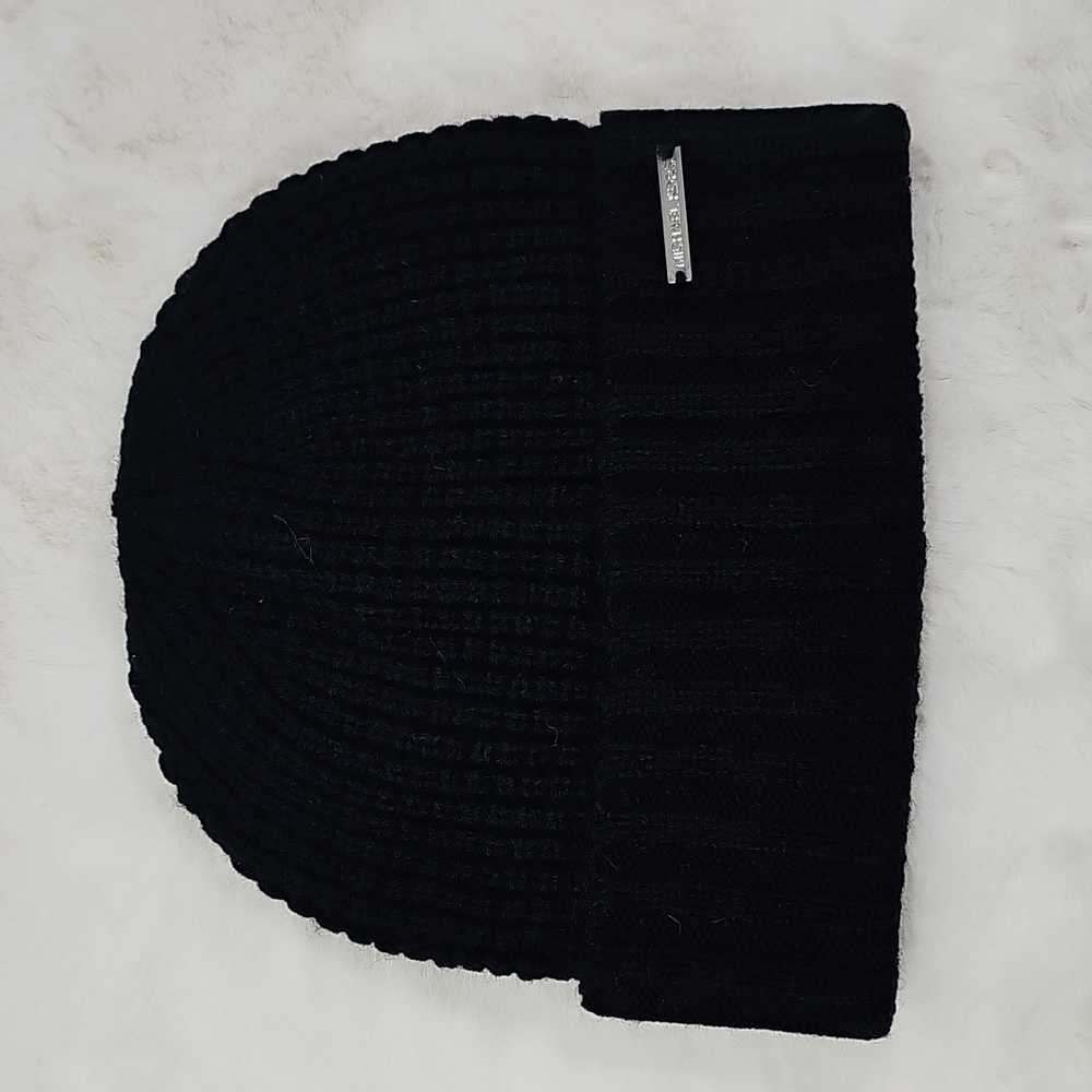 Michael Kors Black Knit Beanie Hat